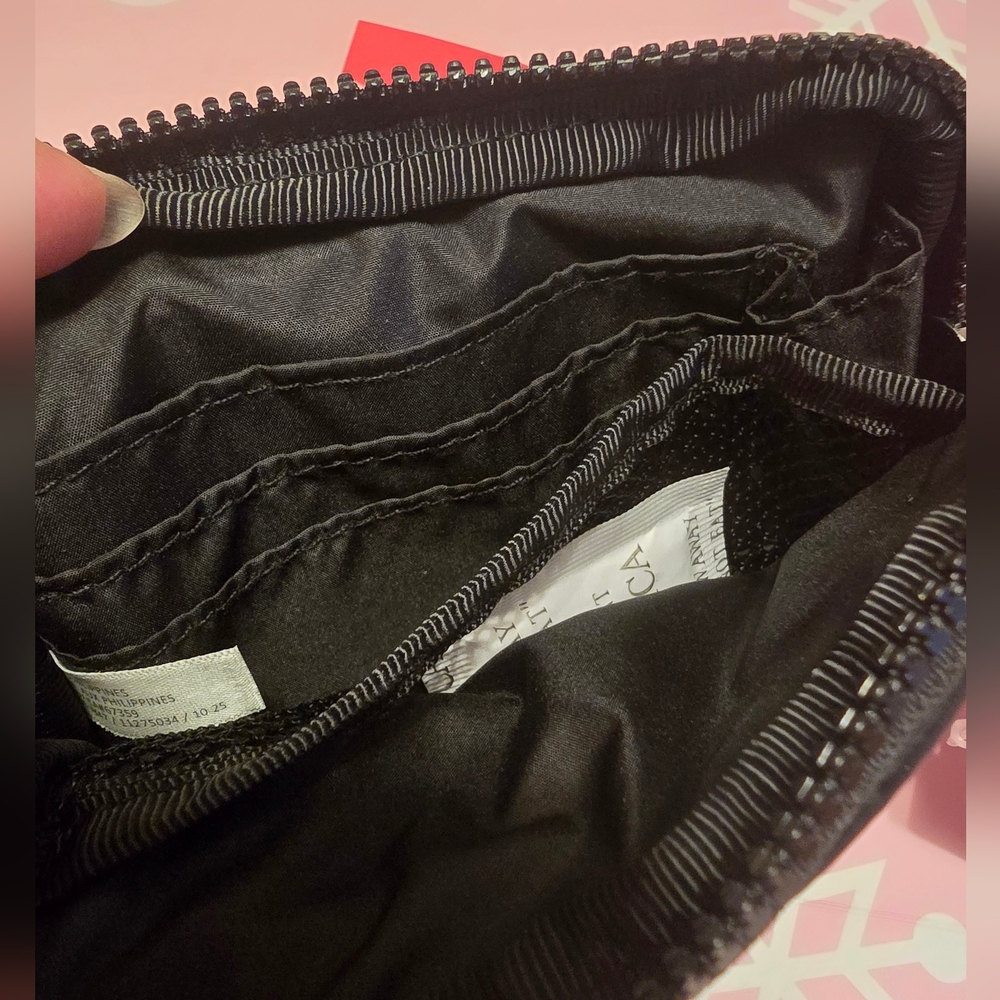 PINK VS Zip Card Holder Keychain. Black. - Picture 6 of 9
